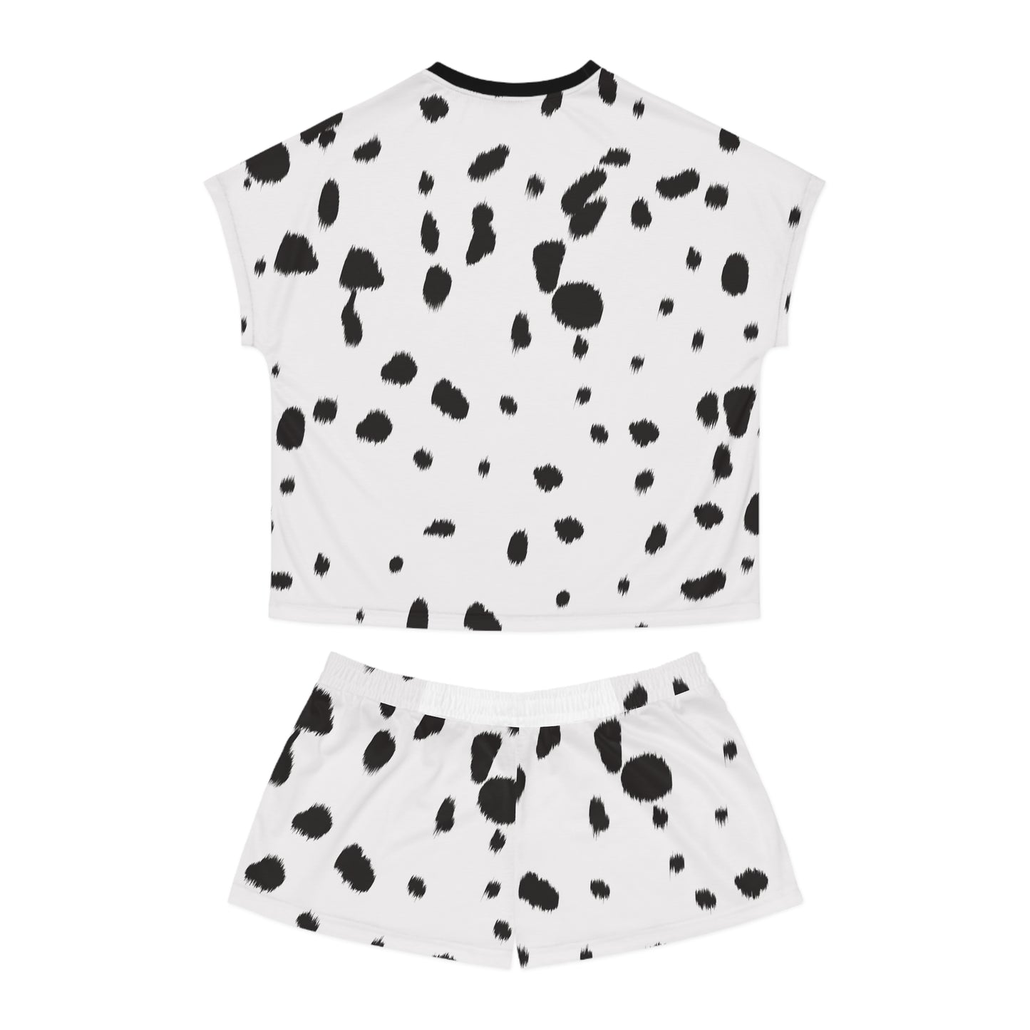 Dalmatian Print Women's Short Pajama Set - Stylish Loungewear for Relaxation
